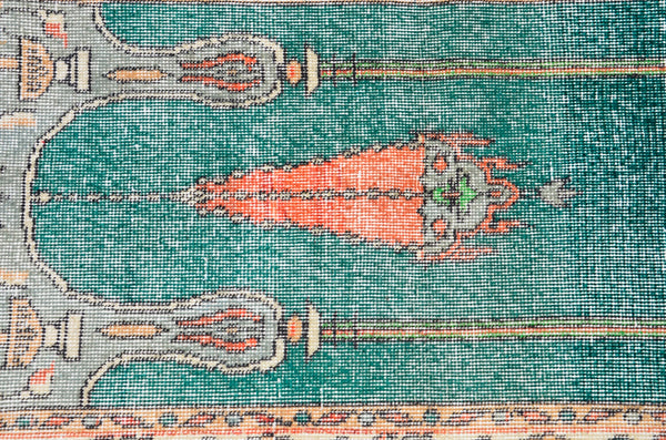 Small area Handmade Turkish Vintage rug for home decor, bathroom rug, area rug oushak rug boho rug kitchen rug  kilim rug door mat, rugs 2x5, 666460