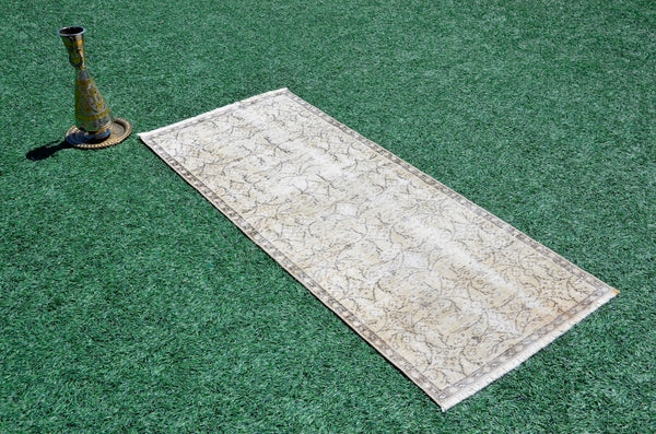 Small area Handmade Turkish Vintage rug for home decor, bathroom rug, area rug oushak rug boho rug kitchen rug  kilim rug door mat, rugs 2x6, 666462