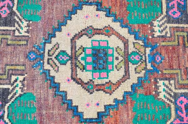Handmade Turkish Vintage small area rug doormat for home decor, bathroom rug, area oushak rug bathroom mat kitchen kilim rug, rug 3.2x1.9, 665958