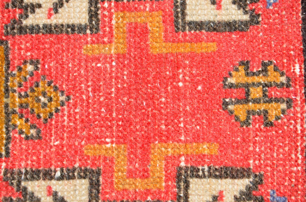 Handmade Turkish Vintage small area rug doormat for home decor, bathroom rug, area oushak rug bathroom mat kitchen kilim rug, rug 3.1X1.5, 665964