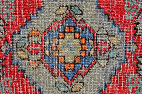 Handmade Turkish Vintage small area rug doormat for home decor, bathroom rug, area oushak rug bathroom mat kitchen kilim rug, rug 3x1.5, 665993