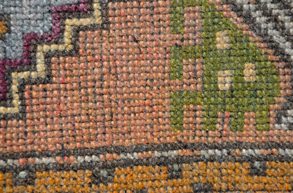 Handmade Turkish Vintage small area rug doormat for home decor, bathroom rug, area oushak rug bathroom mat kitchen kilim rug, rug 2.9x1.6, 665996