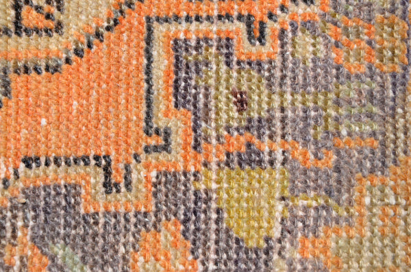 Natural Turkish Vintage small area rug doormat for home decor, bathroom rug, area oushak rug bathroom mat kitchen rug kilim rug, rug 2.6X1.4, 666525
