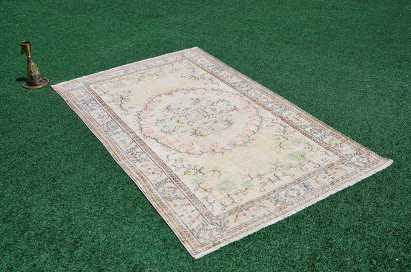 Turkish Handmade large Vintage rug for home decor, oversize rug, area rug oushak rug boho rug bedroom rug kitchen rug  kilim rug, rugs 6x9, 666226