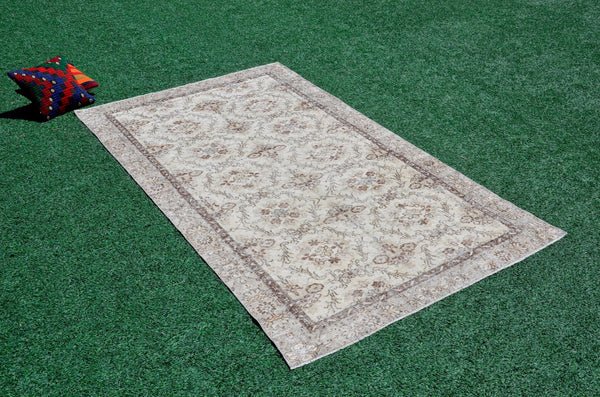 Turkish Handmade large Vintage rug for home decor, oversize rug, area rug oushak rug boho rug bedroom rug kitchen rug  kilim rug, rugs 5x9, 666230