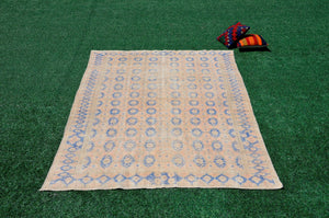 Turkish Handmade large Vintage rug for home decor, oversize rug, area rug oushak rug boho rug bedroom rug kitchen rug  kilim rug, rugs 6x8, 666232