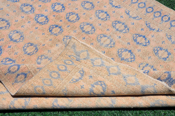 Turkish Handmade large Vintage rug for home decor, oversize rug, area rug oushak rug boho rug bedroom rug kitchen rug  kilim rug, rugs 6x8, 666232
