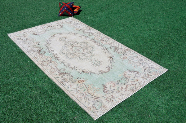 Turkish Handmade large Vintage rug for home decor, oversize rug, area rug oushak rug boho rug bedroom rug kitchen rug  kilim rug, rugs 5x8, 666235