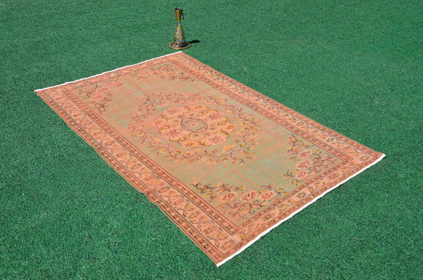 Turkish Handmade large Vintage rug for home decor, oversize rug, area rug oushak rug boho rug bedroom rug kitchen rug  kilim rug, rugs 6x9, 666237