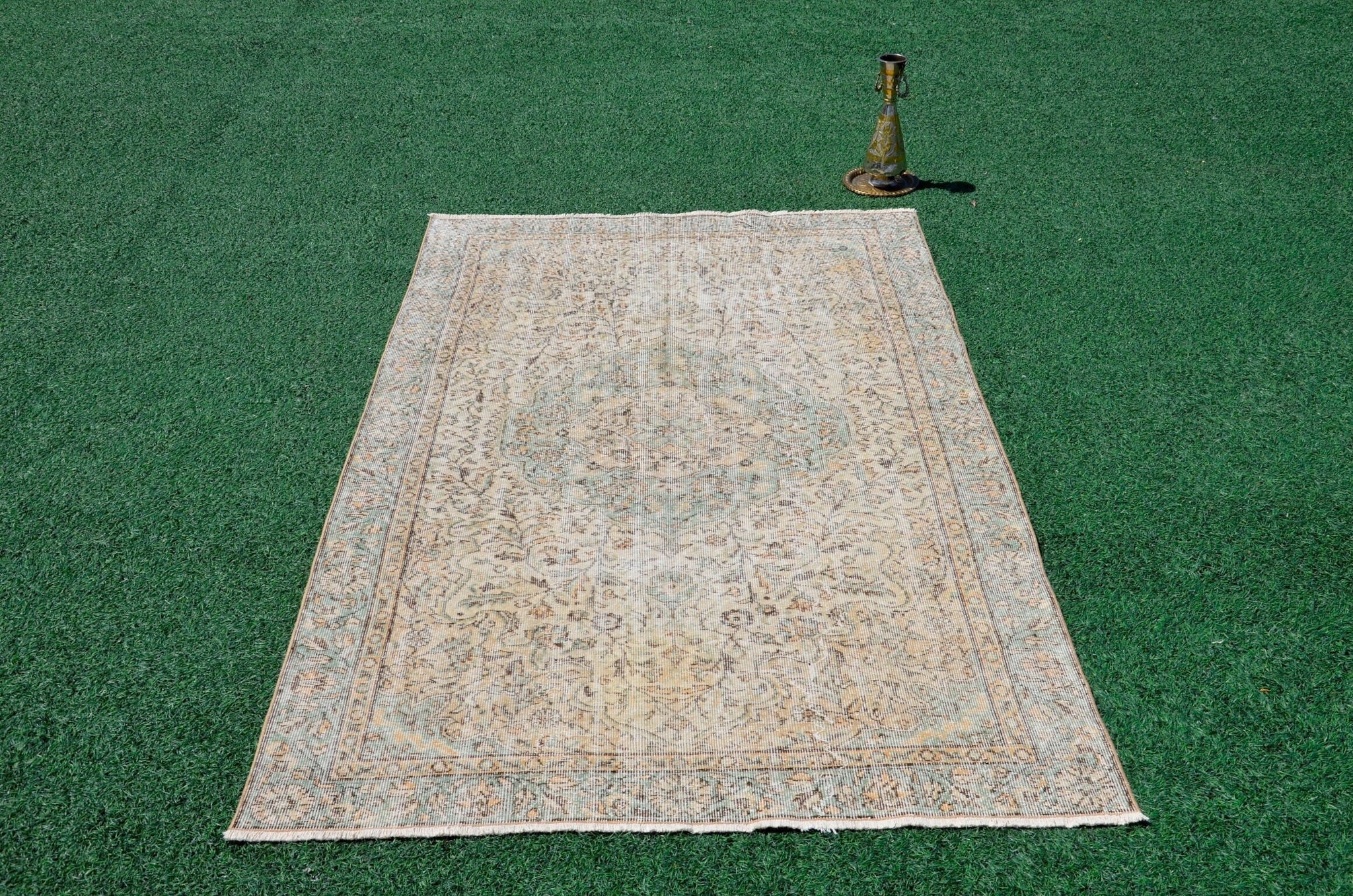 Turkish Handmade large Vintage rug for home decor, oversize rug, area rug oushak rug boho rug bedroom rug kitchen rug  kilim rug, rugs 5x9, 666239