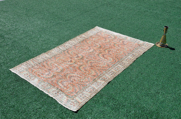 Turkish Handmade large Vintage rug for home decor, oversize rug, area rug oushak rug boho rug bedroom rug kitchen rug  kilim rug, rugs 5x8, 666241