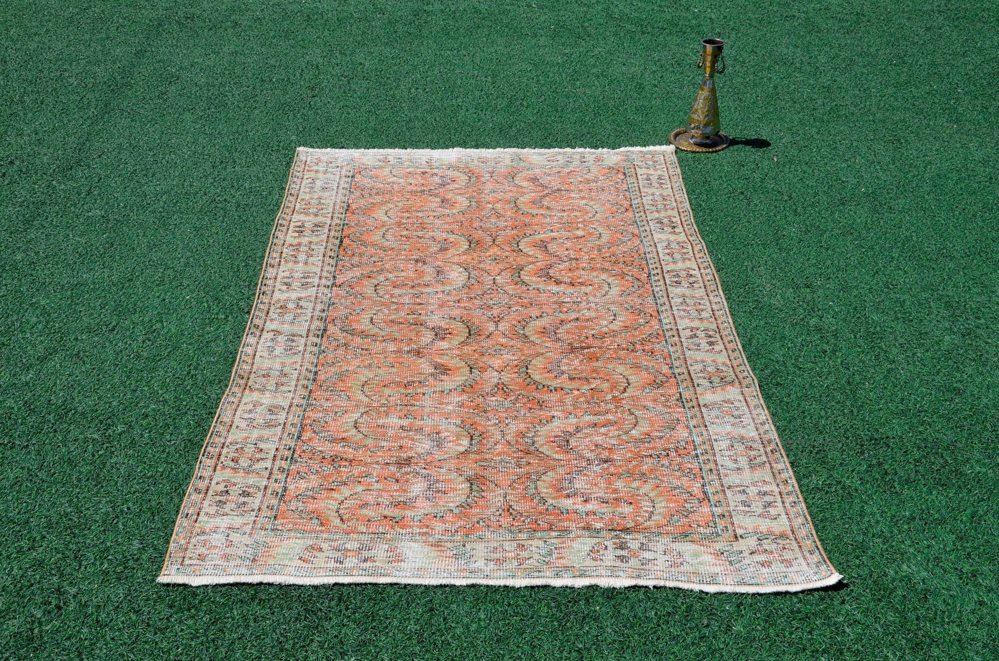 Turkish Handmade large Vintage rug for home decor, oversize rug, area rug oushak rug boho rug bedroom rug kitchen rug  kilim rug, rugs 5x8, 666241