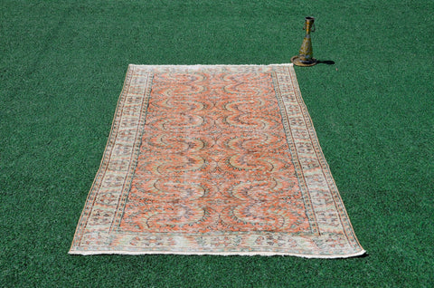 Turkish Handmade large Vintage rug for home decor, oversize rug, area rug oushak rug boho rug bedroom rug kitchen rug  kilim rug, rugs 5x8, 666241