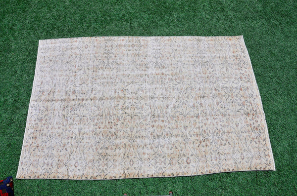 Natural Turkish large Vintage rug for home decor, oversize rug, area rug oushak rug boho rug bedroom rug kitchen rug  kilim rug, rugs 5x8, 666242
