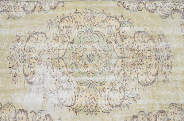 Unique Turkish large Vintage rug for home decor, oversize rug, area rug oushak rug boho rug bedroom kitchen rug  kilim rug, rugs 6x9, 666243