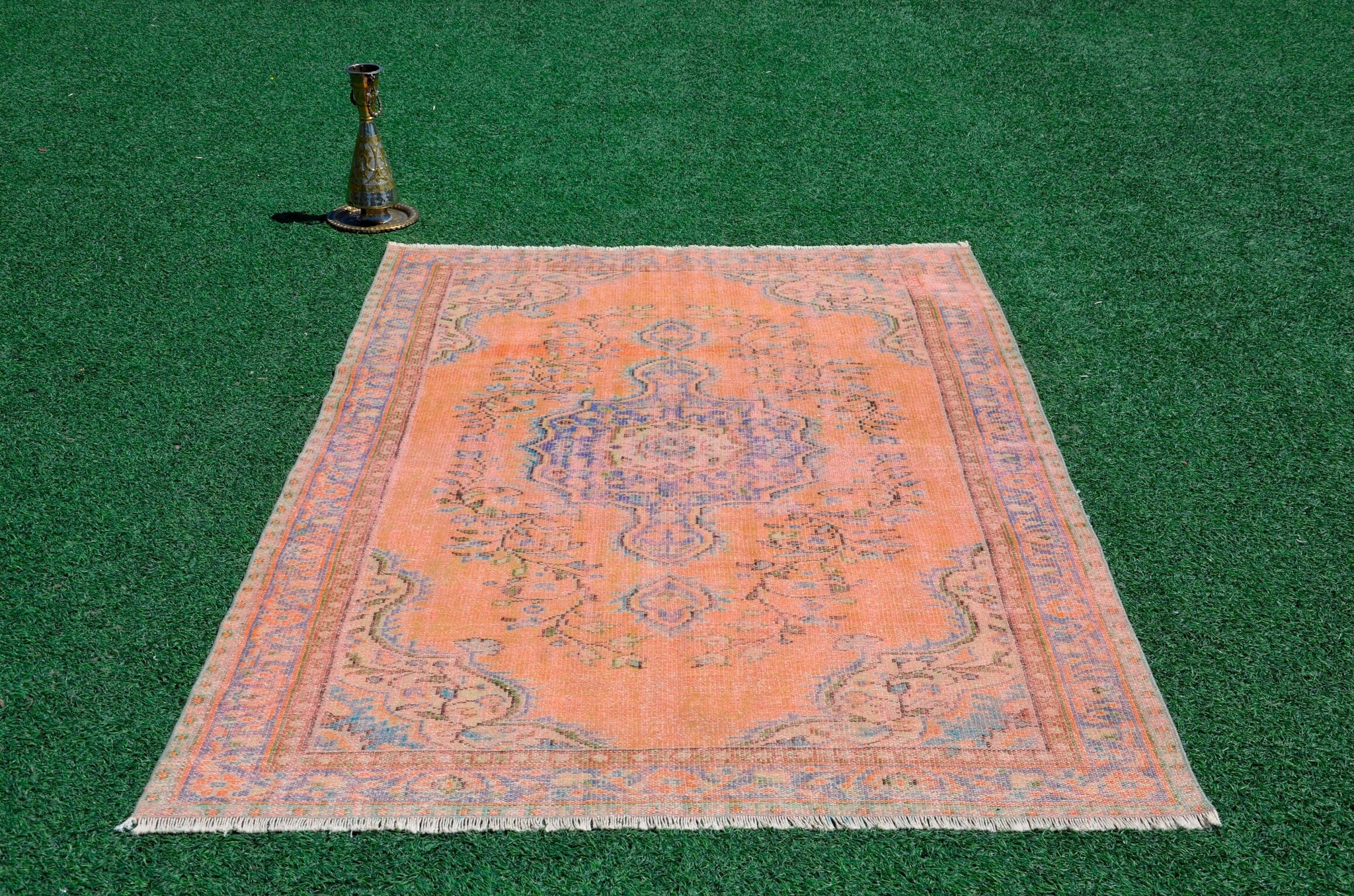 Handmade Turkish large Vintage rug for home decor, oversize rug, area rug oushak rug boho rug bedroom rug kitchen rug  kilim rug, rugs 5x9, 666244