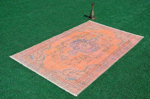 Handmade Turkish large Vintage rug for home decor, oversize rug, area rug oushak rug boho rug bedroom rug kitchen rug  kilim rug, rugs 5x9, 666244