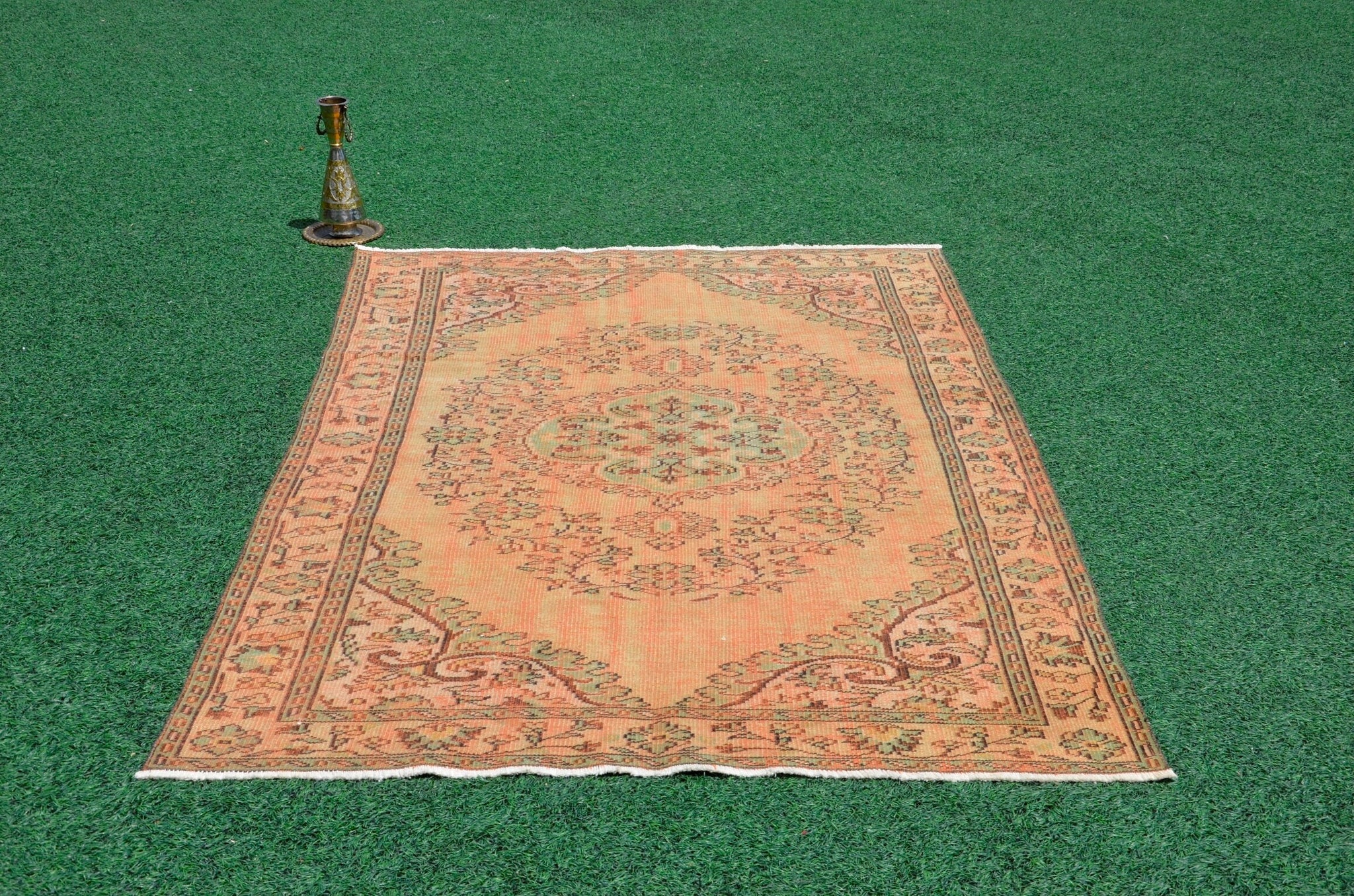 Handmade Turkish large Vintage rug for home decor, oversize rug, area rug oushak rug boho rug bedroom rug kitchen rug  kilim rug, rugs 6x9, 666245