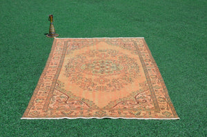 Handmade Turkish large Vintage rug for home decor, oversize rug, area rug oushak rug boho rug bedroom rug kitchen rug  kilim rug, rugs 6x9, 666245