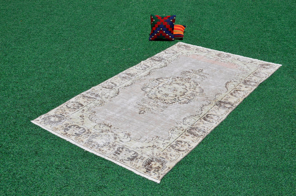 Unique Turkish large Vintage rug for home decor, oversize rug, area rug oushak rug boho rug bedroom kitchen rug  kilim rug, rugs 5x9, 666247