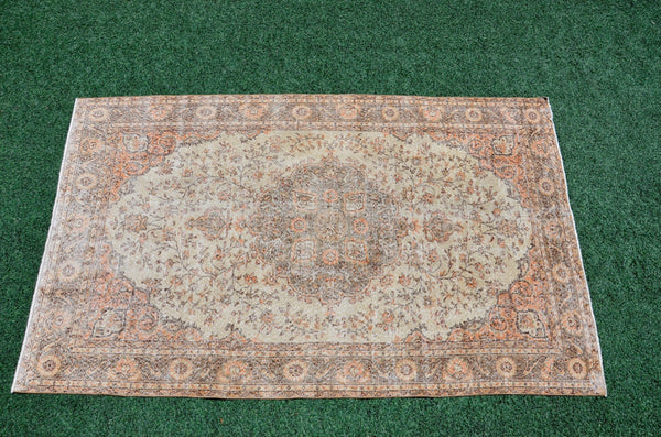 Unique Turkish large Vintage rug for home decor, oversize rug, area rug oushak rug boho rug bedroom kitchen rug  kilim rug, rugs 5x9, 666259