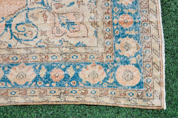 Handmade Turkish large Vintage rug for home decor, oversize rug, area rug oushak rug boho rug bedroom rug kitchen rug  kilim rug, rugs 6x10, 666266