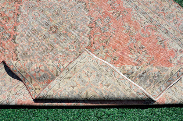 Handmade Turkish large Vintage rug for home decor, oversize rug, area rug oushak rug boho rug bedroom rug kitchen rug  kilim rug, rugs 7x10, 666274