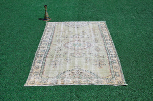 Turkish Handmade large Vintage rug for home decor, oversize rug, area rug oushak rug boho rug bedroom rug kitchen rug  kilim rug, rugs 5x8, 666289
