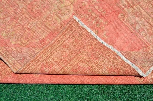 Handmade Turkish large Vintage rug for home decor, oversize rug, area rug oushak rug boho rug bedroom rug kitchen rug  kilim rug, rugs 5x9, 666290