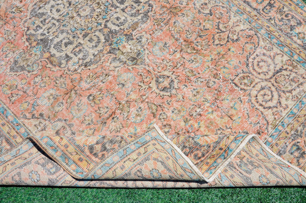 Turkish Handmade large Vintage rug for home decor, oversize rug, area rug oushak rug boho rug bedroom rug kitchen rug  kilim rug, rugs 6x9, 666293