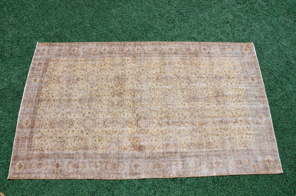 Turkish Handmade large Vintage rug for home decor, oversize rug, area rug oushak rug boho rug bedroom rug kitchen rug  kilim rug, rugs 5x9, 666297