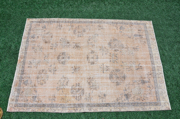 Handmade Turkish large Vintage rug for home decor, oversize rug, area rug oushak rug boho rug bedroom rug kitchen rug  kilim rug, rugs 6x9, 666298