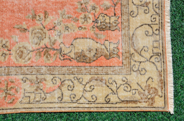 Natural Turkish Vintage rug for home decor, oversize rug, area rug oushak rug boho rug bedroom rug kitchen rug  kilim rug, rugs 5x9, 666304