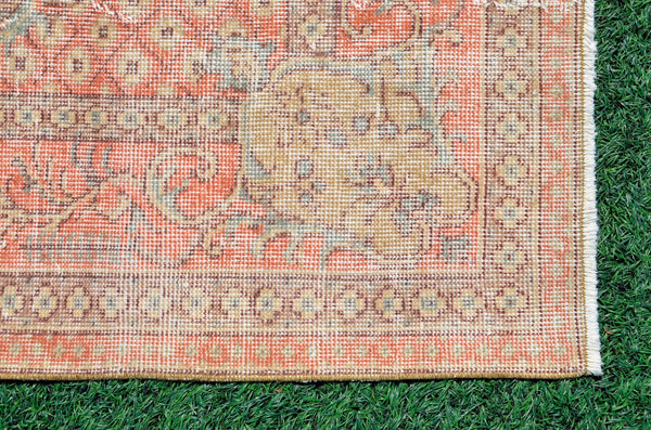 Unique Turkish large Vintage rug for home decor, oversize rug, area rug oushak rug boho rug bedroom kitchen rug  kilim rug, rugs 5x9, 666471