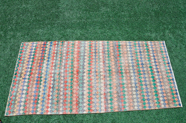 Natural Turkish Vintage rug for home decor, oversize rug, area rug oushak rug boho rug bedroom rug kitchen rug  kilim rug, rugs 4x9, 666472