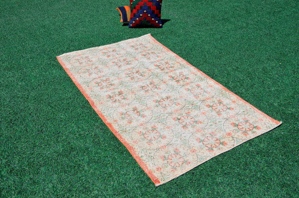 Natural oushak Turkish rug for home decor, Vintage rug, area rug boho rug bedroom rug kitchen rug bathroom rug kilim rugs handmade, rugs 6x3, 665279