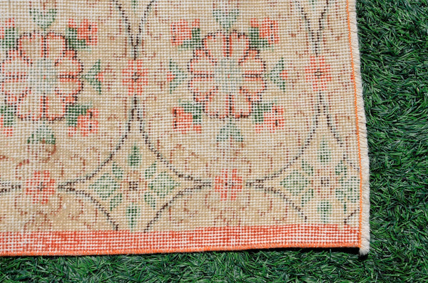 Natural oushak Turkish rug for home decor, Vintage rug, area rug boho rug bedroom rug kitchen rug bathroom rug kilim rugs handmade, rugs 6x3, 665279