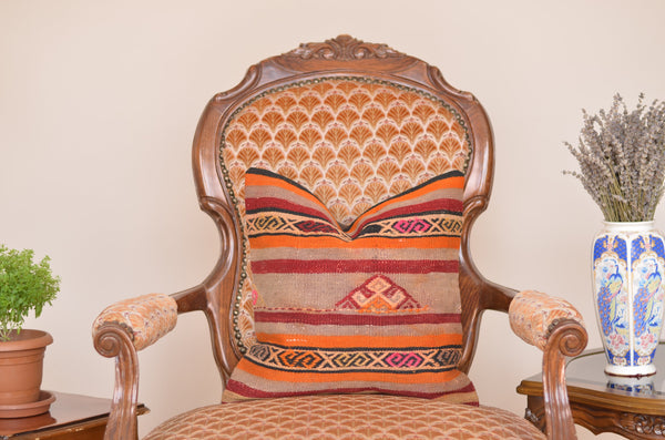 16 x 16 Handmade Decorative Vintage Pillow, %100 Wool, 664877