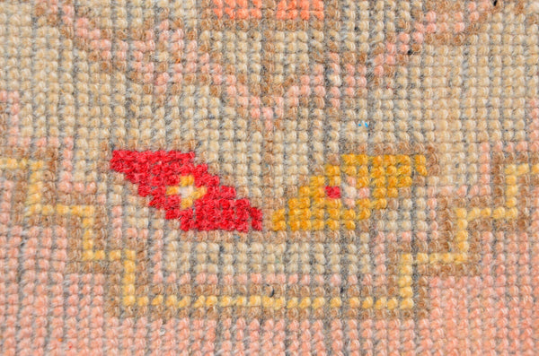 Natural Turkish Vintage small area rug doormat for home decor, bathroom rug, area oushak rug bathroom mat kitchen rug kilim rug, rug 3X1.5, 665770