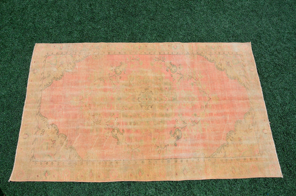 Natural Turkish Vintage rug for home decor, oversize rug, area rug oushak rug boho rug bedroom rug kitchen rug  kilim rug, rugs 5x9, 666484
