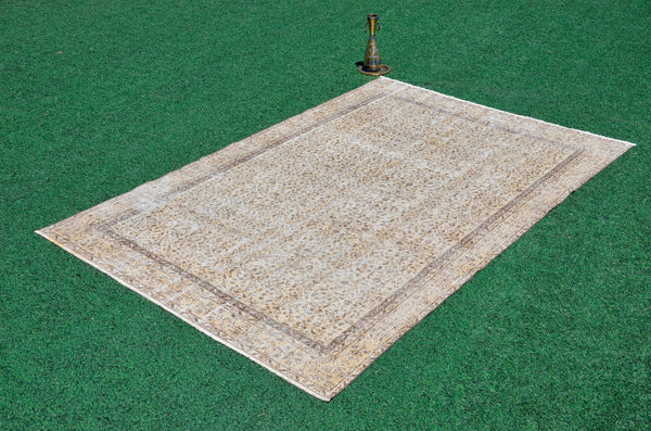 Turkish Handmade Vintage rug for home decor, oversize rug, area rug oushak boho rug bedroom rug kitchen rug  kilim rug, rugs 7x10, 666485