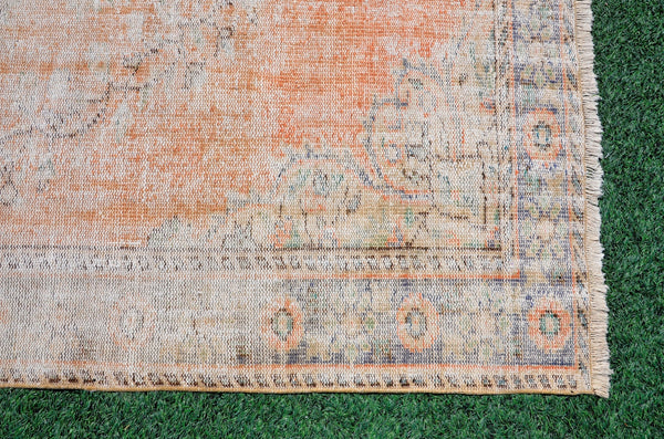 Turkish Handmade Vintage rug for home decor, oversize rug, area rug oushak boho rug bedroom rug kitchen rug  kilim rug, rugs 6x9, 666489