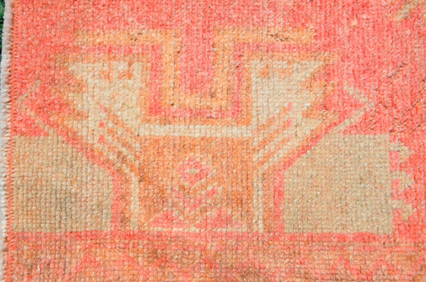 Vintage Handmade Turkish small area rug doormat for home decor, bathroom rug, area oushak rug bathroom mat kitchen kilim rug, rug 3.1X1.5, 665814