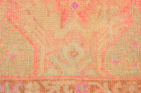 Handmade Turkish Vintage small area rug doormat for home decor, bathroom rug, area oushak rug bathroom mat kitchen kilim rug, rug 3.3X1.6, 665815