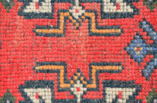 Handmade Turkish Vintage small area rug doormat for home decor, bathroom rug, area oushak rug bathroom mat kitchen kilim rug, rug 3X1.6, 665820