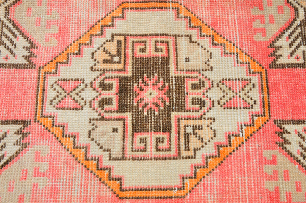Turkish Handmade Vintage small area rug doormat for home decor, bathroom rug, area oushak rug bathroom mat kitchen kilim rug, rug 3.1x1.6, 665824