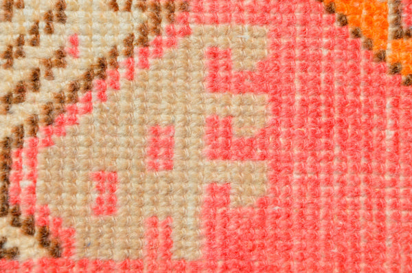 Natural Turkish Vintage small area rug doormat for home decor, bathroom rug, area oushak rug bathroom mat kitchen rug kilim rug, rug 3.1X1.5, 665827