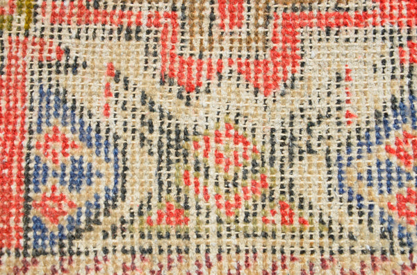 Vintage Handmade Turkish small area rug doormat for home decor, bathroom rug, area rug bathroom mat kitchen kilim rug, rug 3X1.6, 665842