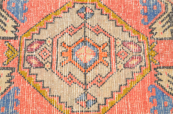 Vintage Handmade Turkish small area rug doormat for home decor, bathroom rug, area rug bathroom mat kitchen kilim rug, rug 3.2X1.6, 665846