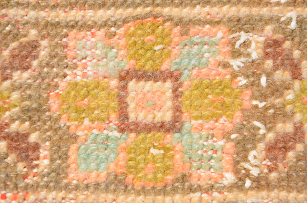 Unique Vintage Turkish runner rug for home decor, area rug, Anatolian oushak rug boho rug bedroom rug kitchen rug kilim, 10'9"x2'", 666419